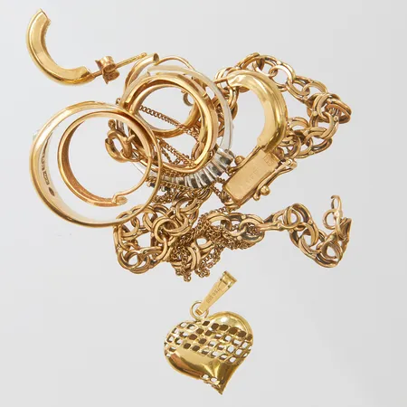 Diverse guld defekta, 18K Vikt: 14,4 g