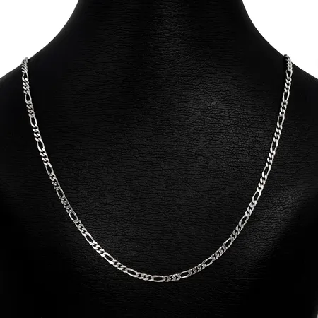 Halskedja Figaro, längre modell, silver 925/1000, längd 69 cm, bredd 2,8 mm, tillverkarstämpel CCC, sparsamt använd Vikt: 11,5 g