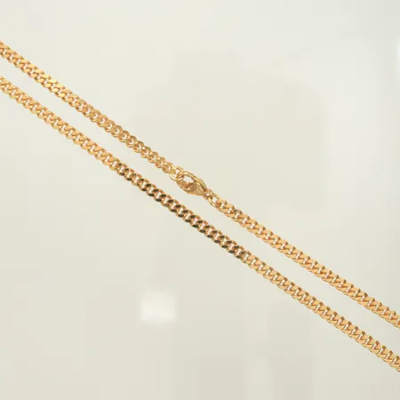 Halskedja pansar, längd 49,5cm, bredd 3mm, 18K, 22g Vikt: 22 g