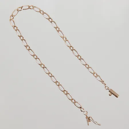 Armband 20cm, bredd 3,1mm, låsåtta, ostämplad 18K,  Vikt: 4,7 g