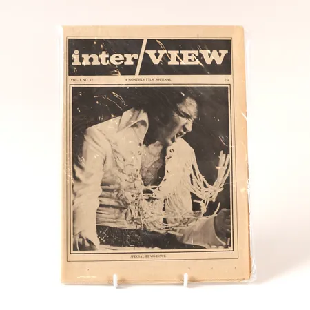 Tidningsmagasin Andy Warhols Interview, "Elvis Presley Special Issue", 1969, nr 12, med skyddsplast.