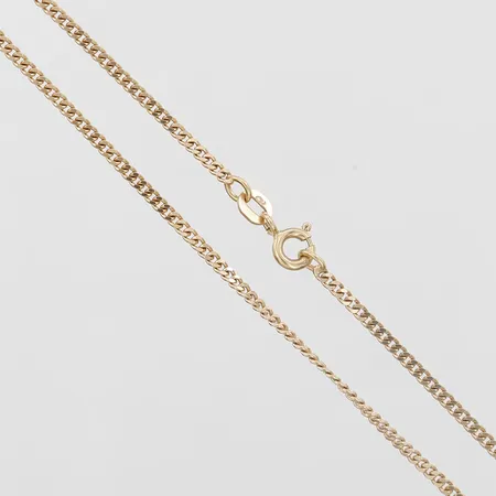 Kedja, pansar, Balestra, Italien, längd 37,5cm, bredd 1,5mm, 18K guld. Vikt: 4,4 g