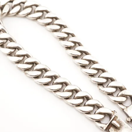 Armband, pansar, silver, 23,5cm, bredd 12mm, 925/1000 säkerhets ögla saknas. Vikt: 84,7 g