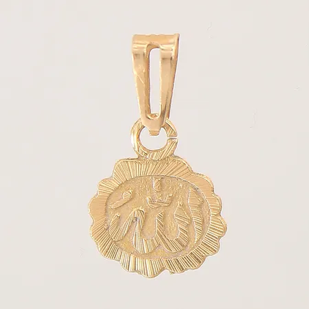 Hänge med dekor, 22x12,3mm, 21K Vikt: 1,1 g