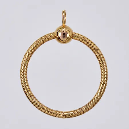 Hänge Moments Pandora längd: ca 4cm Ø ca 35mm bredd: ca 3mm gulguldpläterad metall 