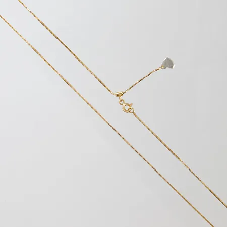 Collier Venezia med integrerat berlock hjärta, längd ca 45cm, bredd 1-6mm, tvåfärgad, 18K Vikt: 3 g