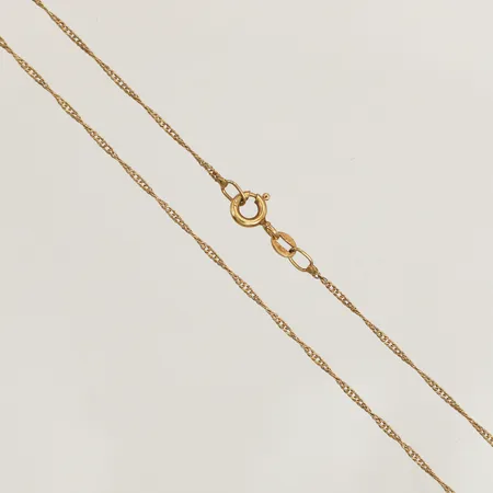 Kedja Singapore, längd 52cm, bredd 1mm, 18K Vikt: 1,6 g