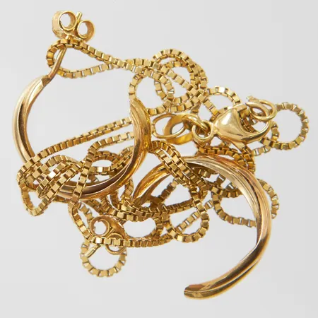 Diverse guld, defekta, 18K, 5,7g.