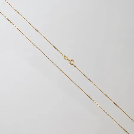 Kedja Venezia, längd ca 50cm, bredd 1mm, ojämnheter, 18K Vikt: 2,7 g