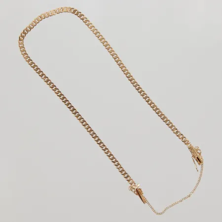 Armband Pansar 17,5cm, bredd 2,4mm, säkerhetskedja, 18K,  Vikt: 3,3 g