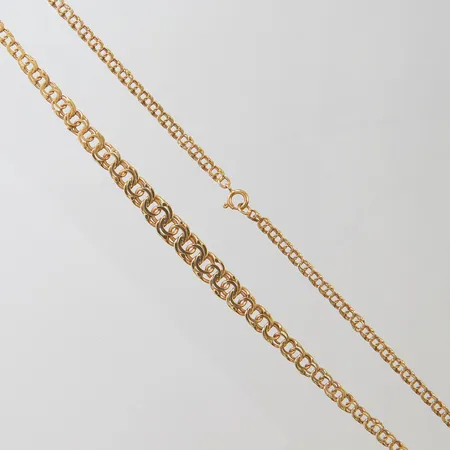 Collier doserad Bismarck, längd ca 42cm, bredd 3,5-7,5mm, 18K Vikt: 11,2 g