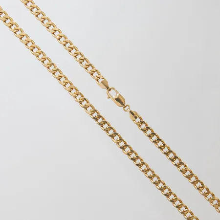 Kedja Pansar, längd ca 50cm, bredd 5mm, ihålig, 18K Vikt: 15 g