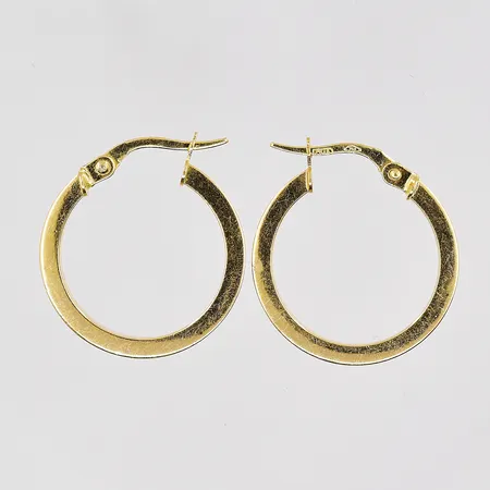 Ett par örhängen Ø15mm, bredd 1,9mm, hasp mekanik, 18K Vikt: 1,4 g