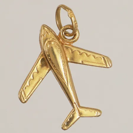 Hänge flygplan, längd ca25mm bredd 20mm, 18K Vikt: 1,7 g