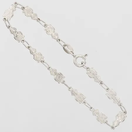 Armband, längd: 16cm, bredd: 4,5mm, 925/1000 silver Vikt: 3,2 g