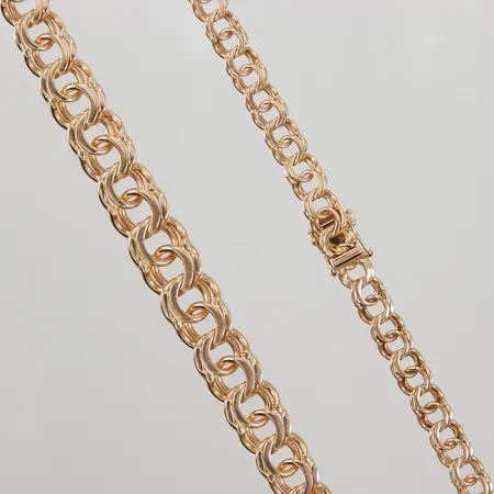 Collier doserad bismarck 45,5cm, bredd 7-11,8mm, GFAB, 18K,  Vikt: 51,7 g