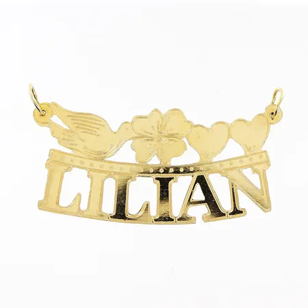 Hänge med namn, 23x49mm, 21K Vikt: 5,4 g