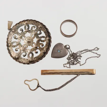 Diverse silversmycken, defekta, 830/1000, 23,8g Vikt: 23,8 g