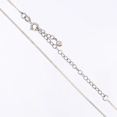 Halskedja pansarlänk justerbar längd 40-49cm bredd 1mm silver 925/1000 Vikt: 2,5 g