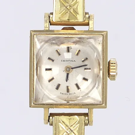 Damur Certina Ø16mm manuell länk ej i guld, boett i 18K Bruttovikt: 18,2g 