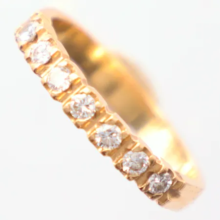 Ring Ø17¾ diamanter 7st 0,28ct enligt gravyr, 18K Vikt: 3,1 g