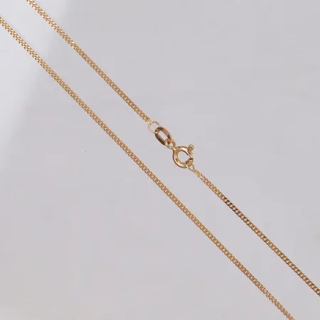 Kedja, Pansar, längd 38cm, bredd 1,1mm, 9K Vikt: 1,7 g