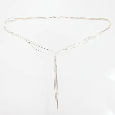 Collier treradigt 42cm, GHA, silver 925/100 Vikt: 15,3 g