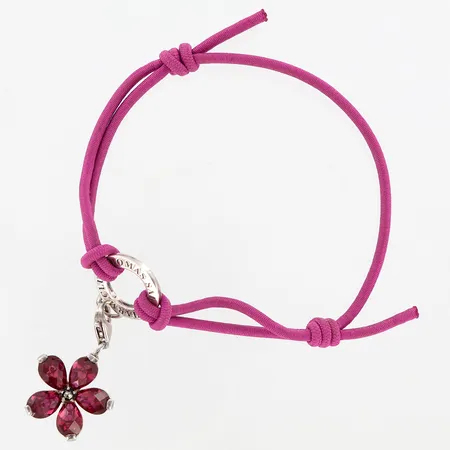 Armband Thomas Sabo, resår justerbart,  2mm,  hänge med stenar 25mm, bredd: 16mm, silver 925/1000 Vikt: 5,4 g