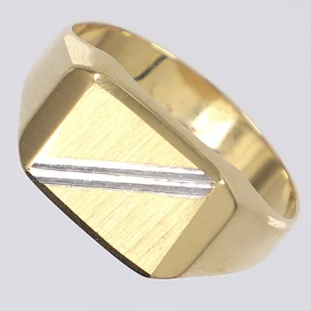 Klackring med vitguldsdetalj stl 22 bredd 4-11mm 18K  Vikt: 4,1 g