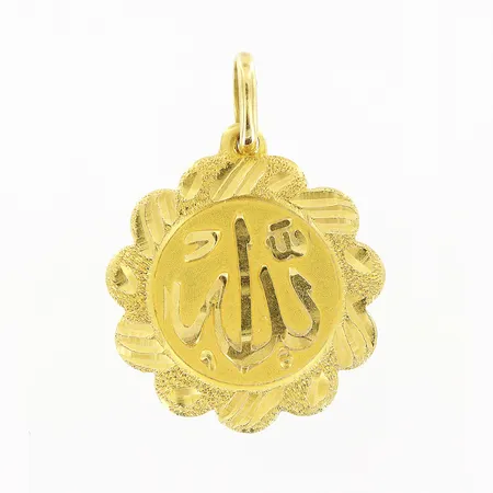 Hänge med text, 22x31mm, 18K Vikt: 2,2 g