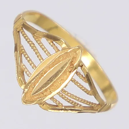 Ring stl 17½ bredd 2-11mm skev 21K Vikt: 2,4 g