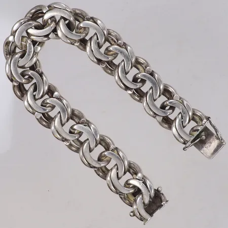 Armband Bismarck, längd 20cm, bredd 16,2mm, silver 830/1000 Vikt: 79,2 g