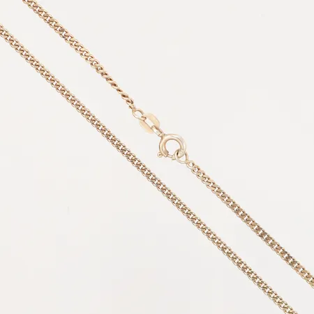 Kedja Pansar längd 60cm, bredd:2mm, lätt förgylld, stämplad GFAB, 925/1000 Silver.  Vikt: 6,6 g