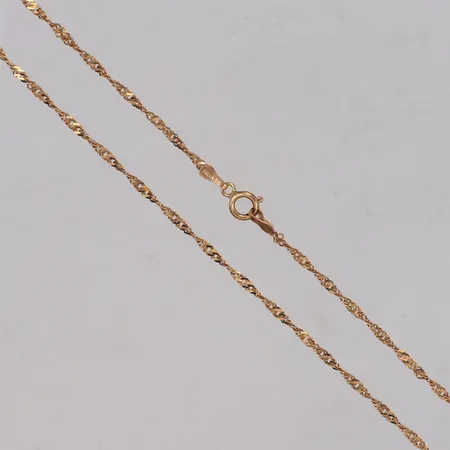 Kedja Singapore, längd 44,5cm, 1,9mm, 14K  Vikt: 3,1 g