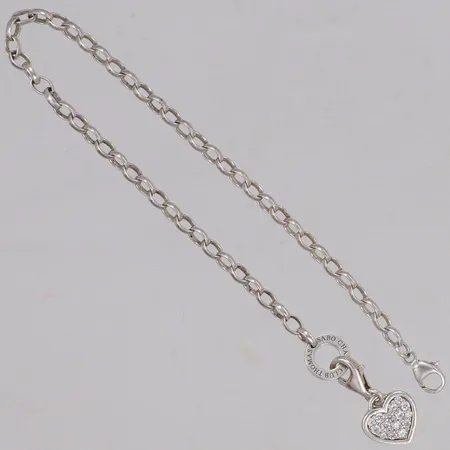 Armband Thomas Sabo Charm Club, längd 18cm, bredd ca 3-20mm, en avtagbar berlock, silver 925/1000 Vikt: 4,4 g