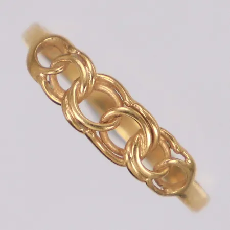 Ring Bismarck, stl 16¾, bredd 1,7-4,5mm, 18K  Vikt: 1,1 g