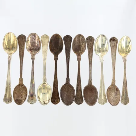 11 kaffeskedar, 12cm, silver 830/1000 Vikt: 174,6 g