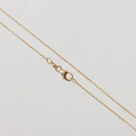 Kedja ankarlänk, 41,5cm, bredd: 0,8mm, Guldfynd, 18K, 1,2g.