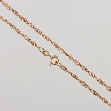 Kedja Singapore, 42cm, bredd_ 2,5mm, 18K, 4,3g.