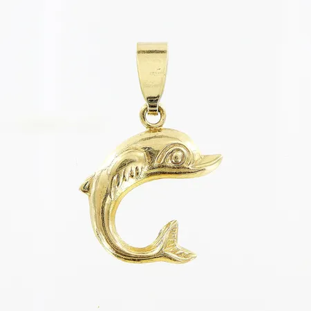 Hänge delfin, 15x22mm, 14K Vikt: 1,1 g