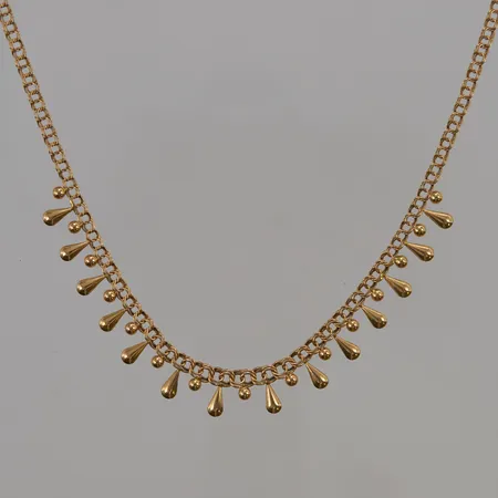 Collier Bismarck 44cm, bredd:3-9mm, 18K 6,7g.