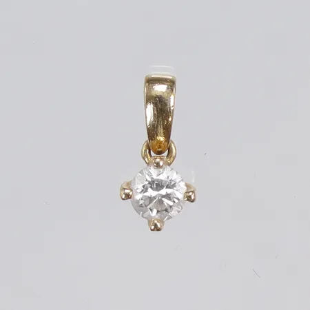 Hänge med diamant, ca 0,20ct, 8x4mm, 18K Vikt: 0,4 g