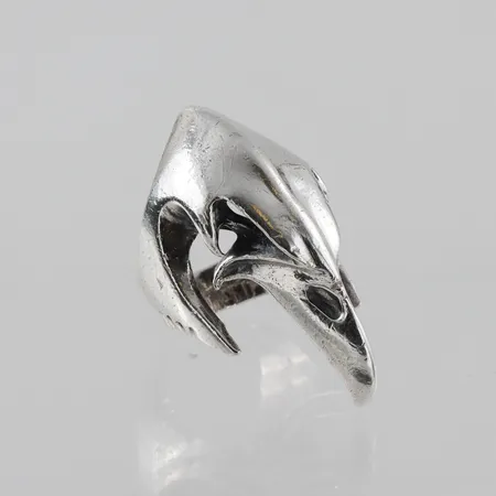 Ring Fågelskalle, stl ca19mm, bredd 6,345,5mm, silver Vikt: 24,7 g