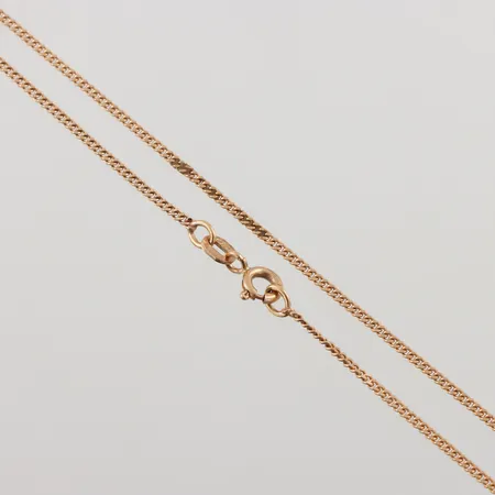 Kedja pansarlänk, 38cm, bredd: 1,2mm, Guldfynd, 18K, 3,1g.