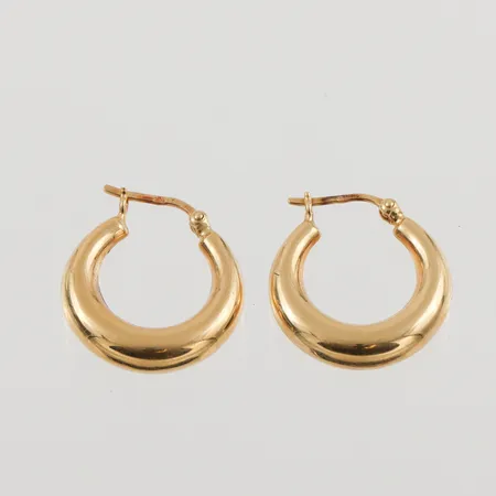 Ett par örhängen creoler, Ø19mm, bredd: 5mm, 18K, 2,6g.