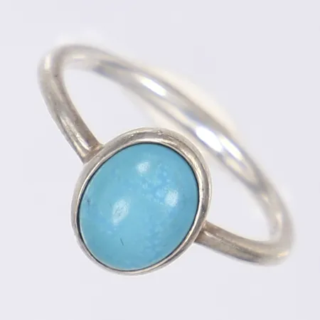 Ring med blå sten stl 19 bredd 2-11mm GHA silver 925/1000  Vikt: 2,8 g