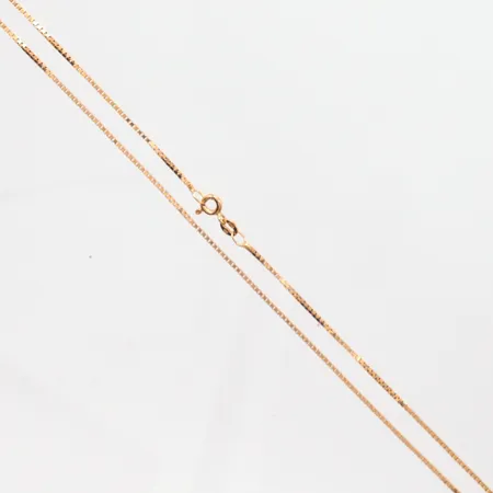 Kedja venezia, ojämn längd 45cm, bredd 1mm, 18k Vikt: 3,8 g