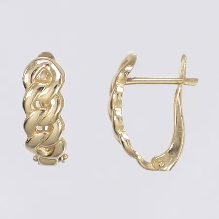 Ett par örhängen längd 16mm 14K Vikt: 1,6 g