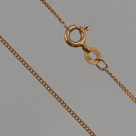 Kedja pansar 46cm, bredd:1mm, 18K 2,1g.