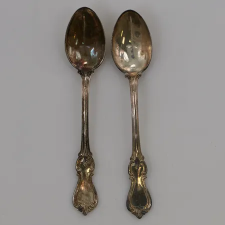 3 Udda kaffeskedar, 12cm, 830/1000 Silver 36,3g.